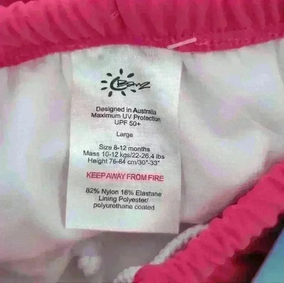 BANZ | Kid's Hot Pink  UV Swim Diaper 8-12 Months - Picture 4 of 4